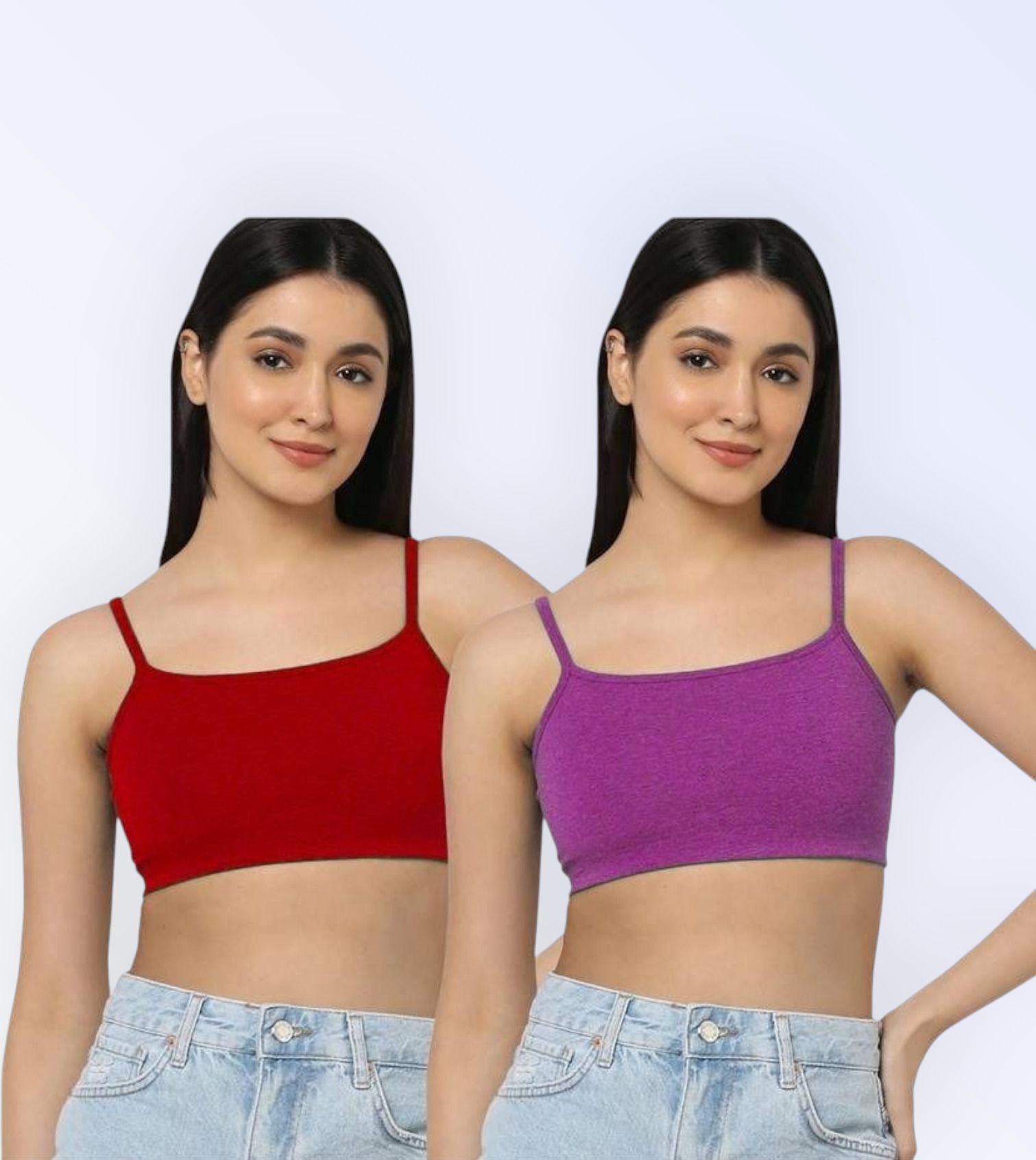 Pack of 2 Women Sports Non Padded Bra-image-47
