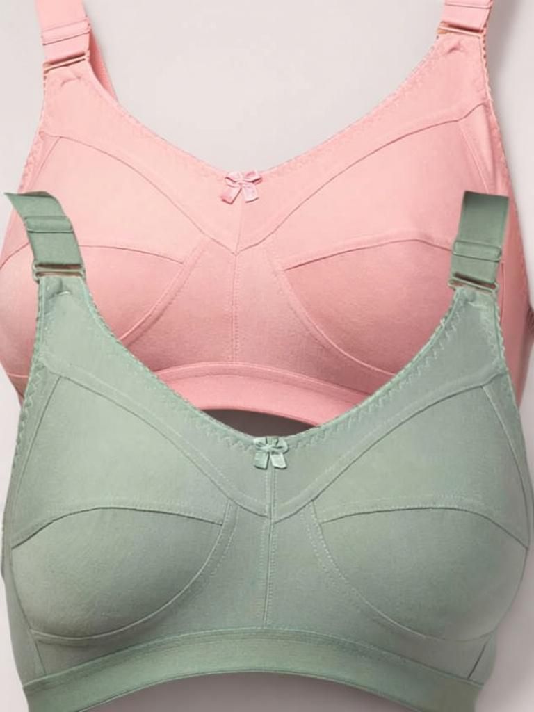 funahme Pack of 2 Women Full Coverage Non Padded Bra-picture-29