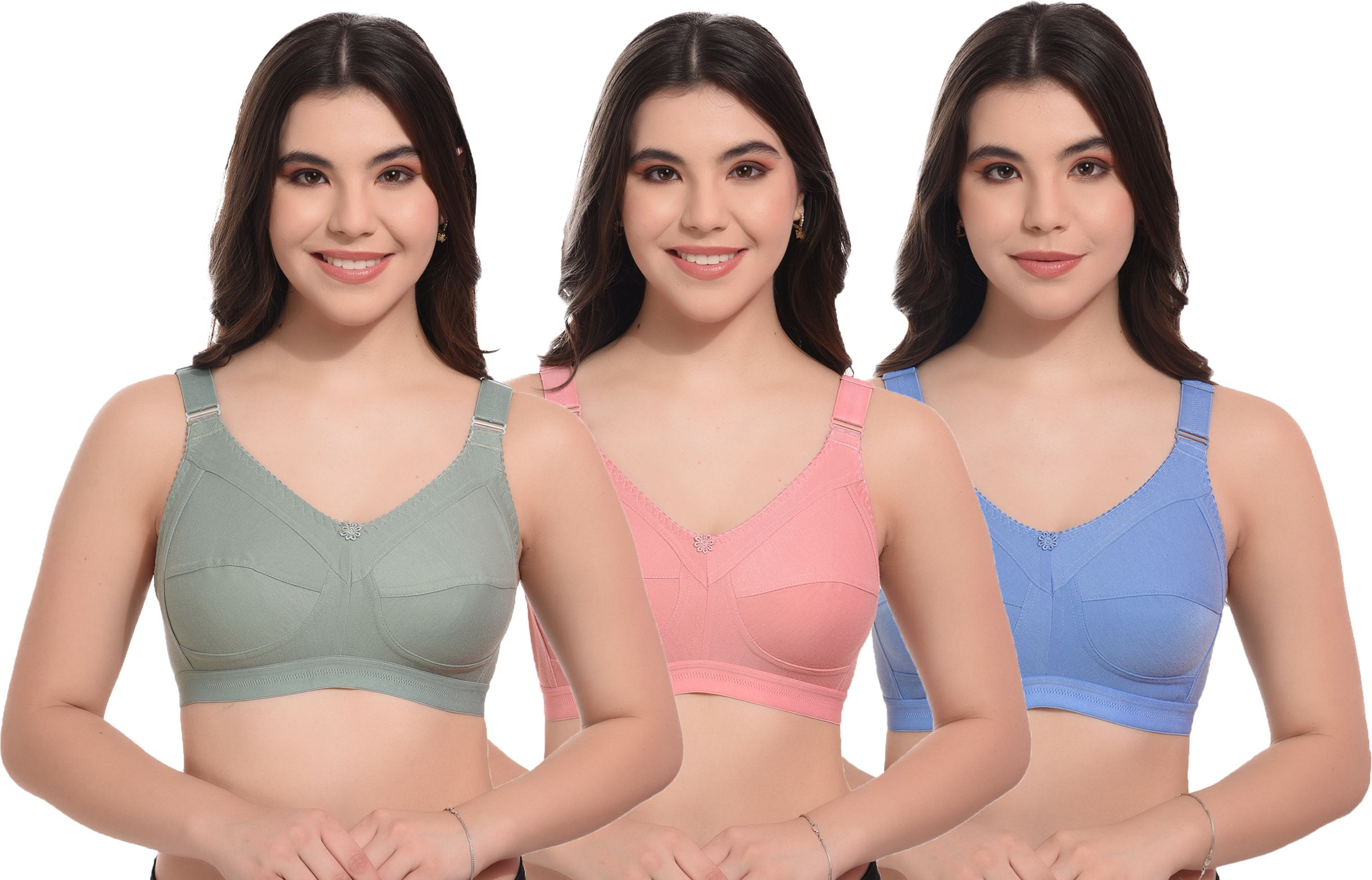 Pack of 3 Women Everyday Non Padded Bra