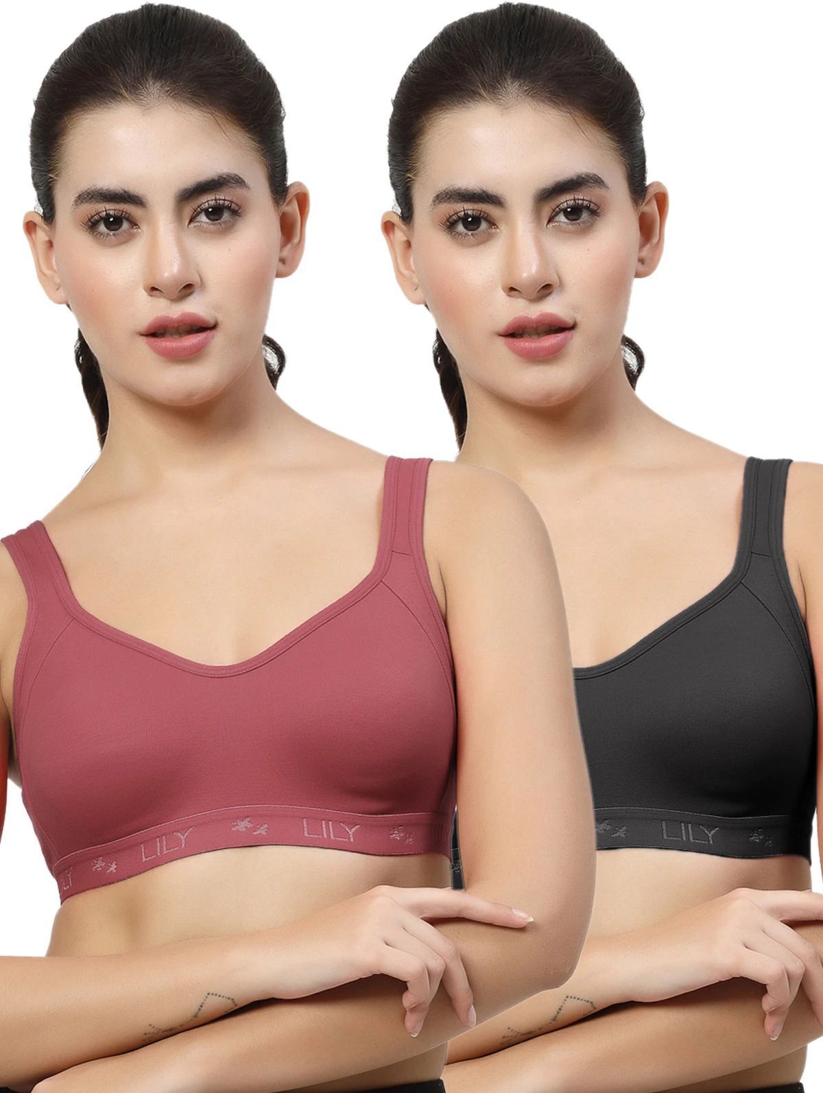 lily Pack of 2 Women Sports Non Padded Bra-picture-27