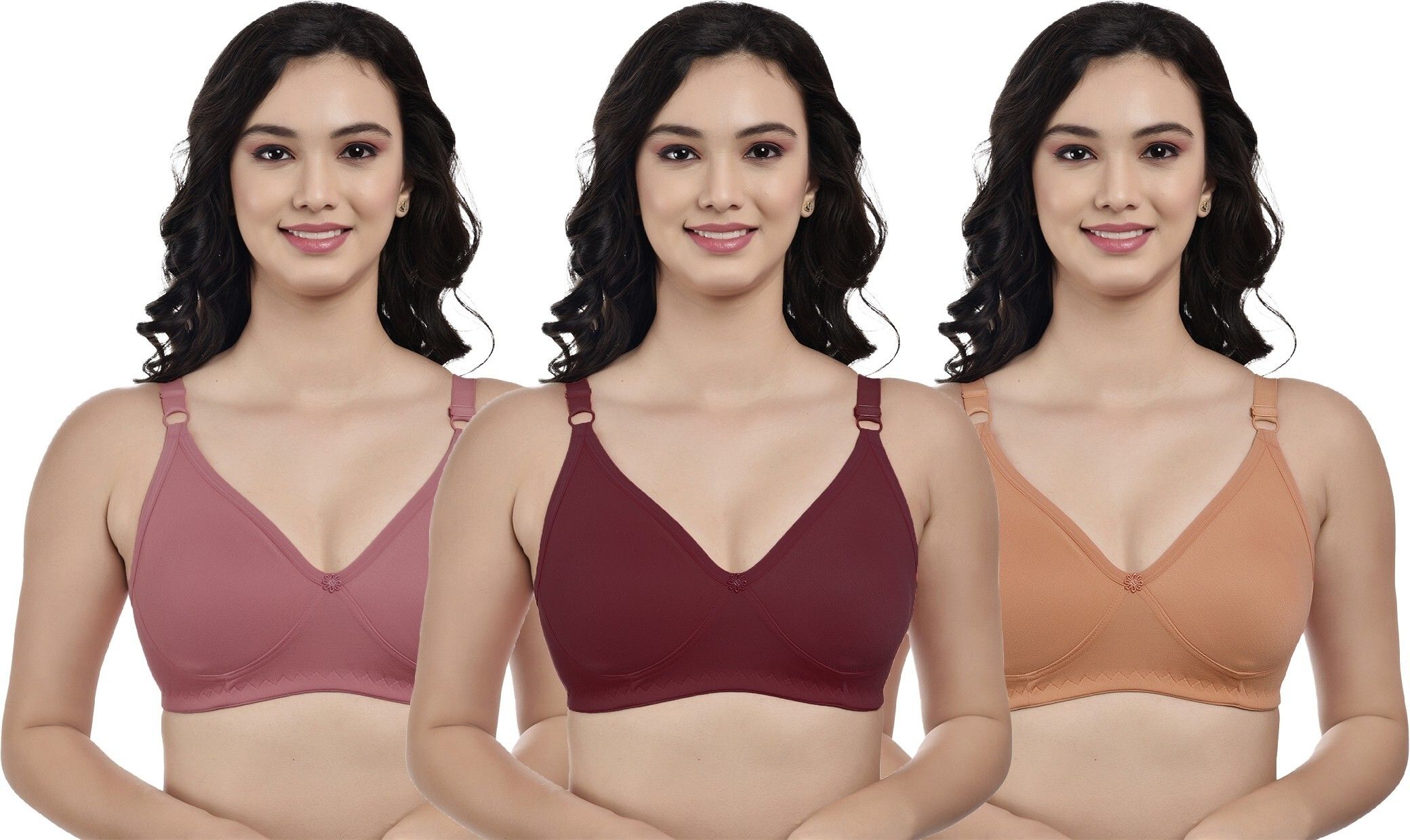 Pack of 3 Women Everyday Non Padded Bra-image-15