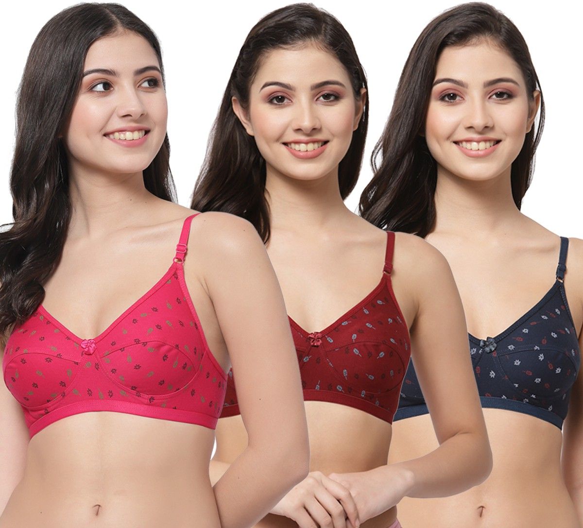 college girl Pack of 3 Women Everyday Non Padded Bra-picture-11