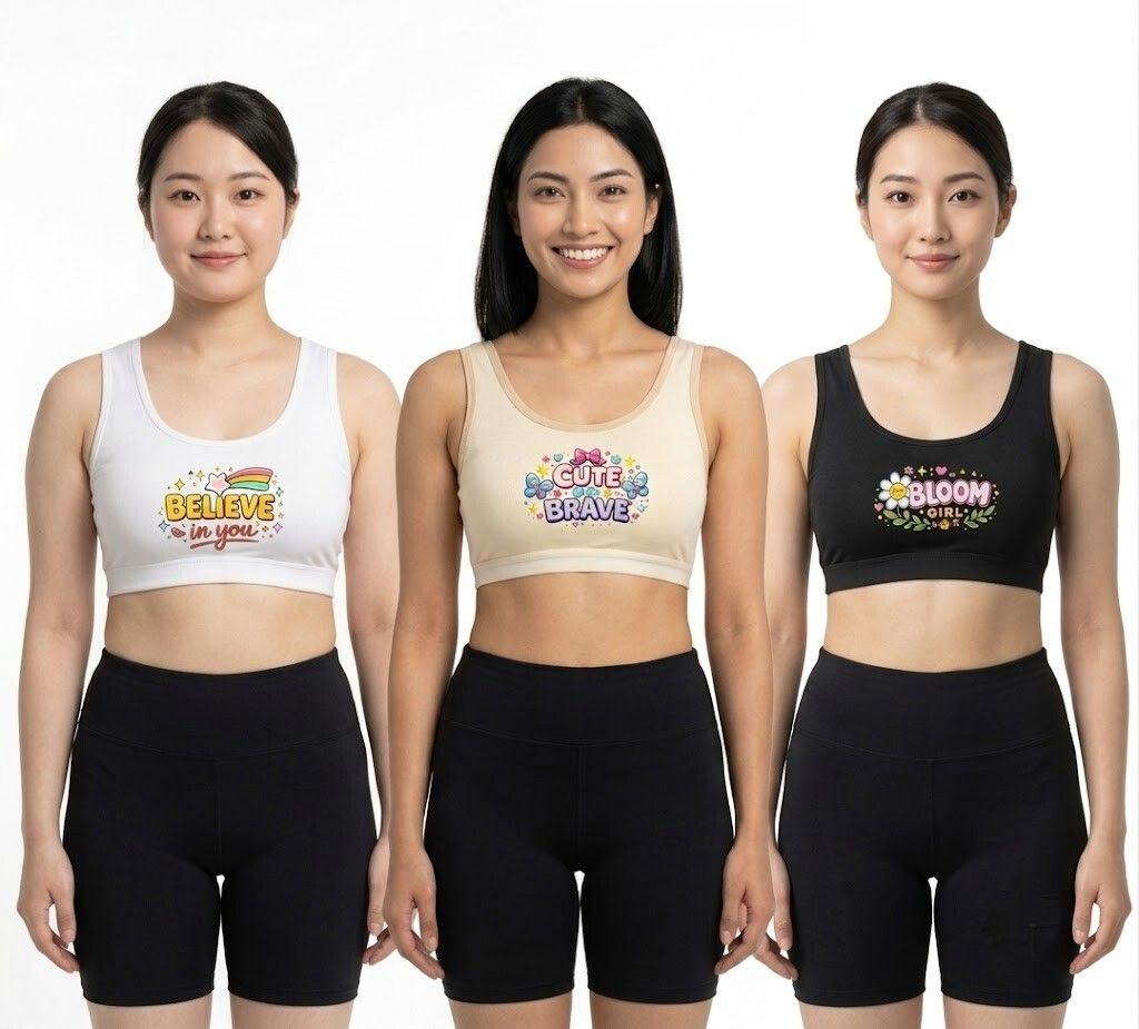 Pack of 3 Women Sports Non Padded Bra-image-27