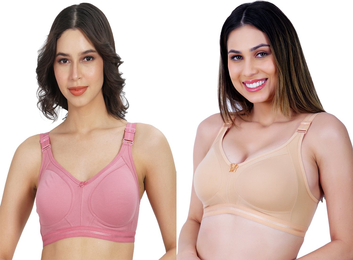 ladyland Pack of 2 Women T-Shirt Non Padded Bra-picture-24