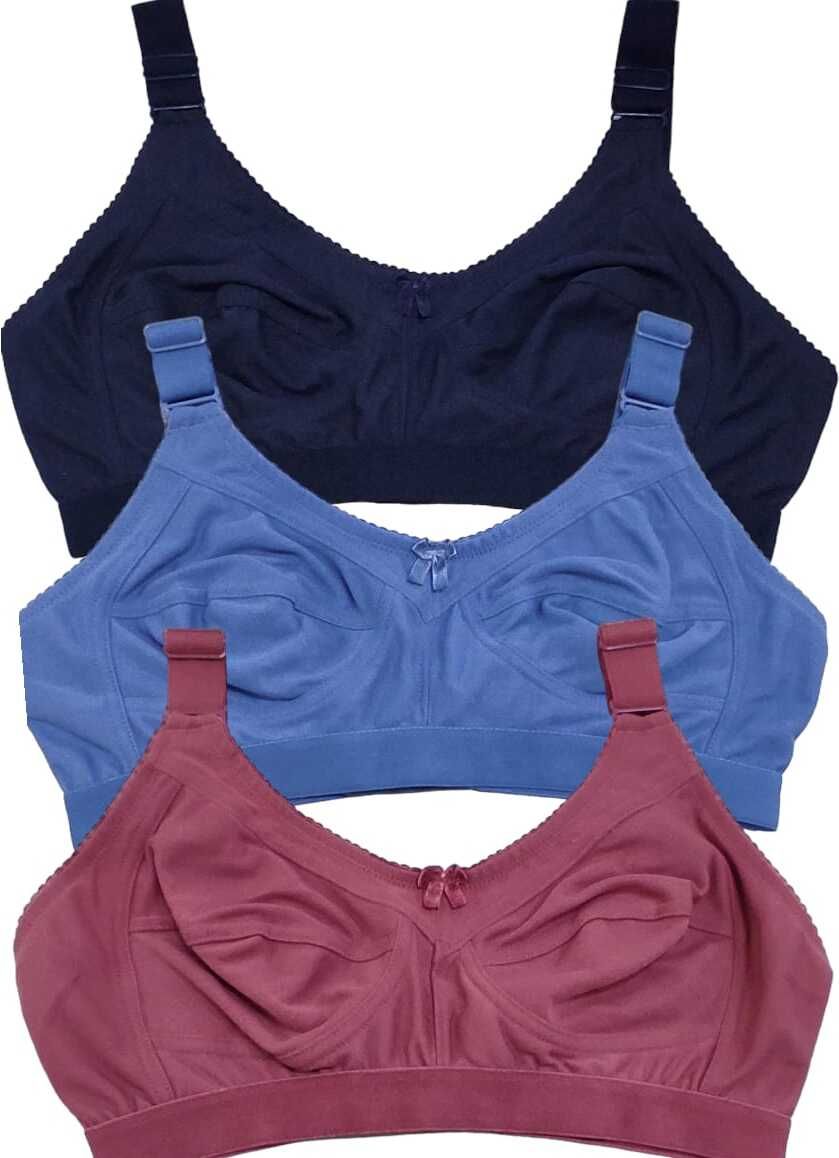 funahme Pack of 3 Women Full Coverage Non Padded Bra-picture-17