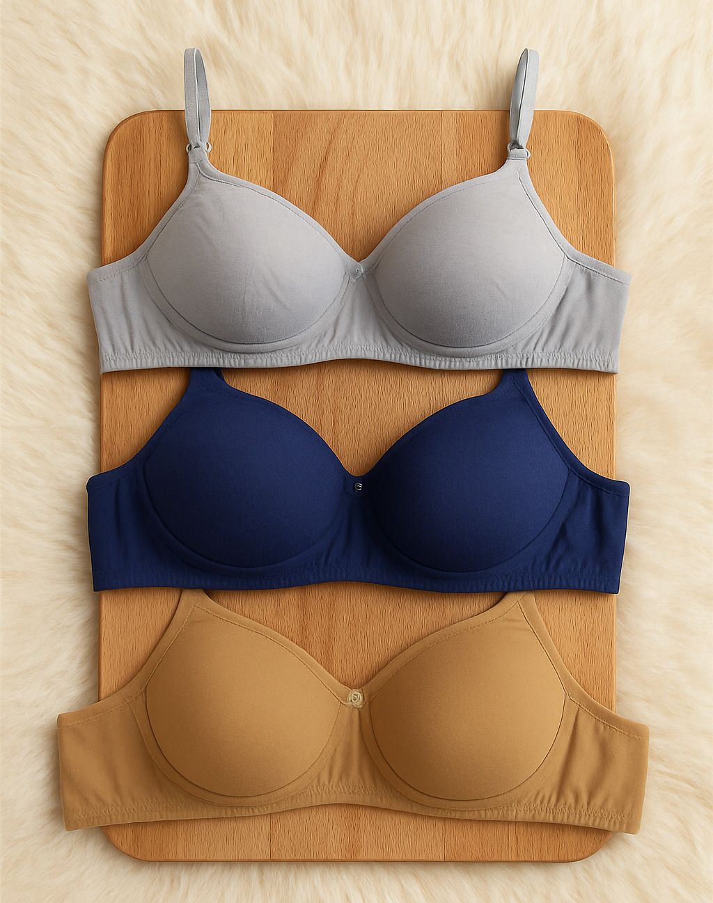 Pack of 3 Women T-Shirt Lightly Padded Bra-image-5
