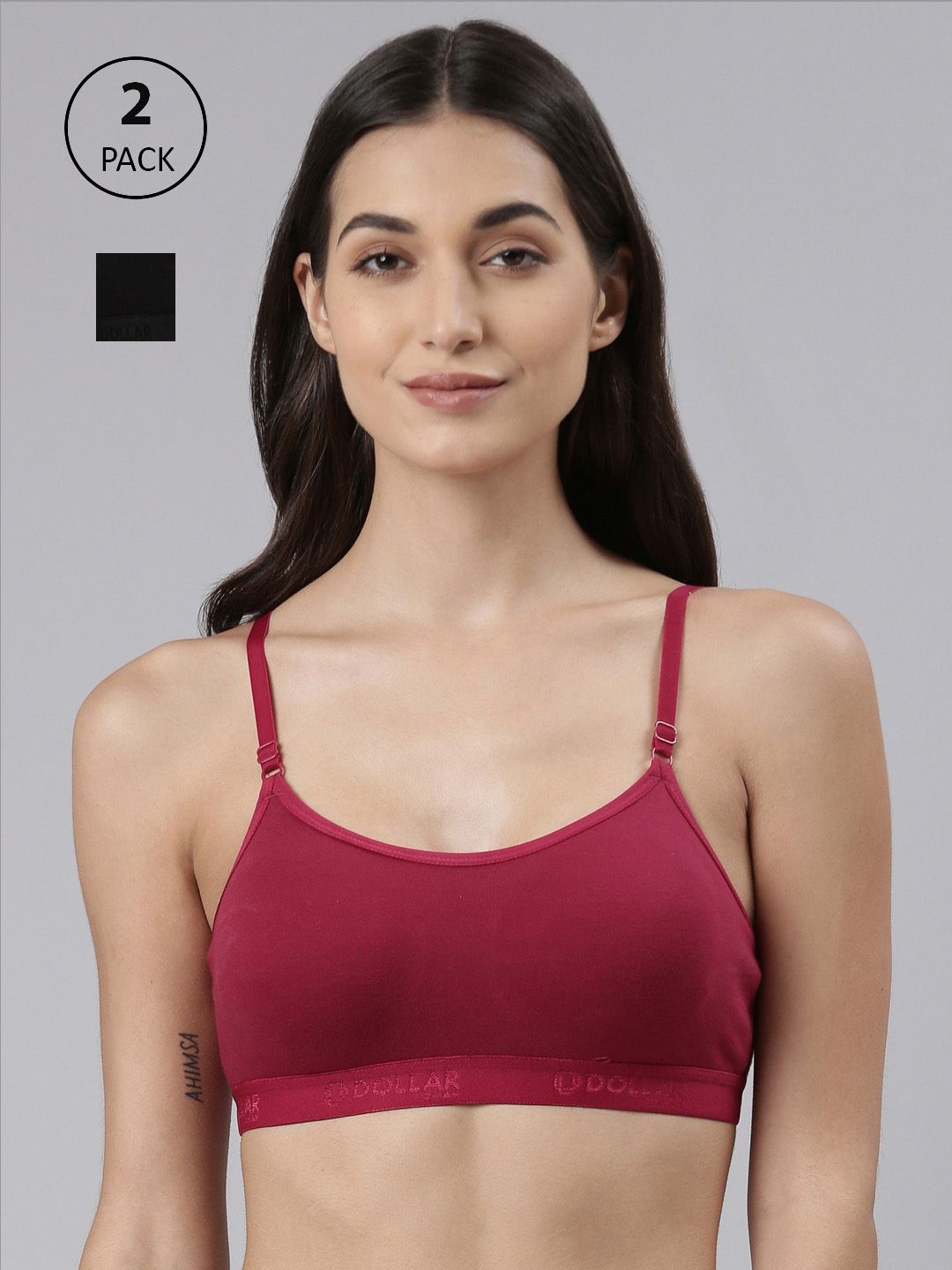 dollar missy Pack of 2 Women Training/Beginners Non Padded Bra-picture-38
