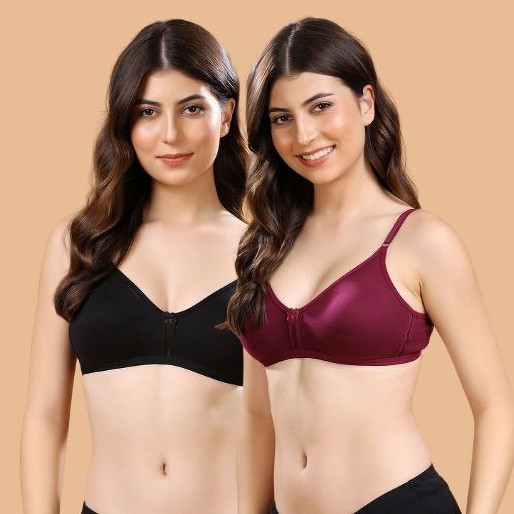 floret Pack of 2 Women T-Shirt Non Padded Bra-picture-12