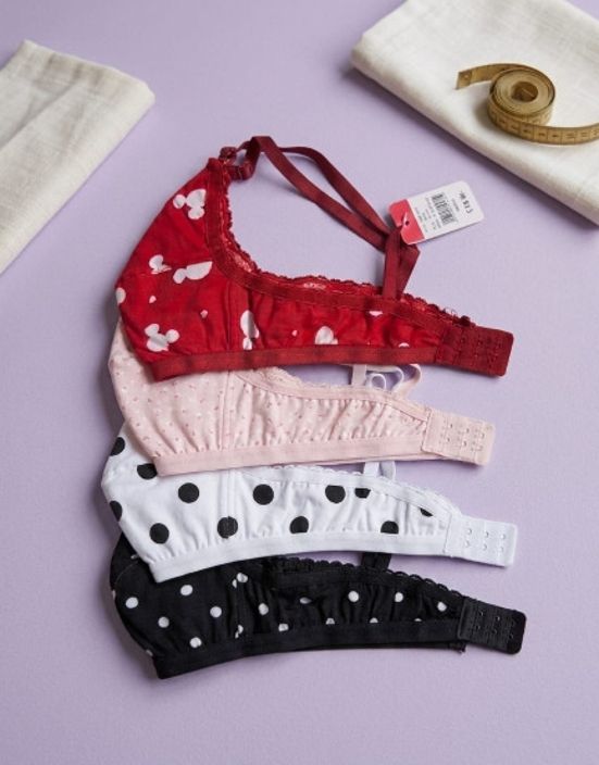 khusbu Pack of 4 Women Bralette Non Padded Bra-picture-11