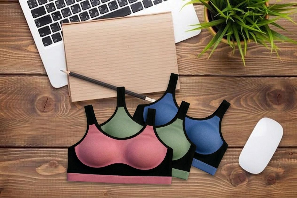 she secret Pack of 3 Women Sports Non Padded Bra-picture-11