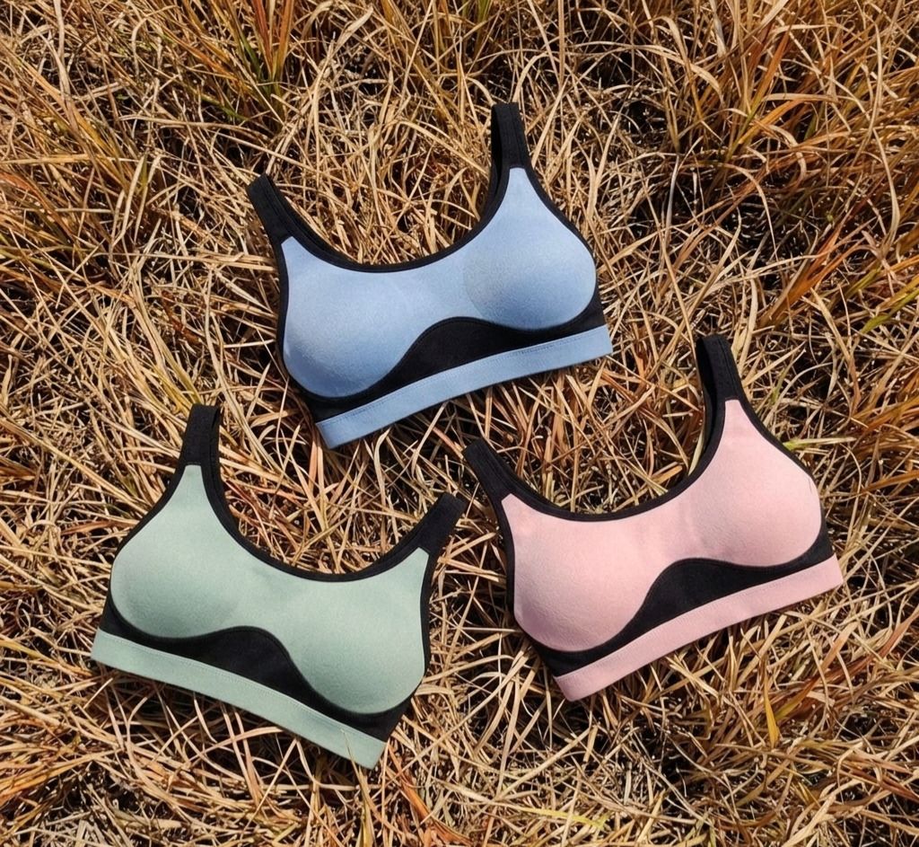 Pack of 3 Women Sports Non Padded Bra-image-37
