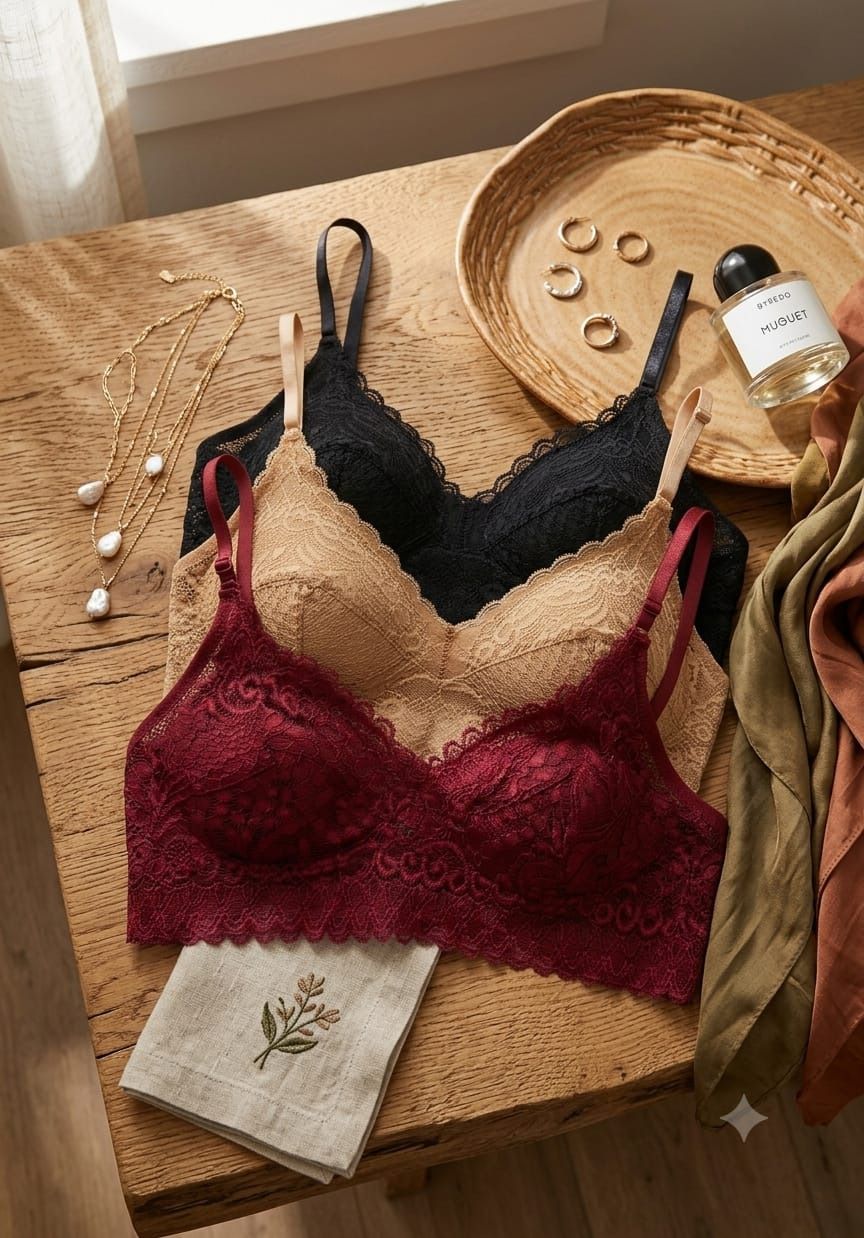 Pack of 3 Women Bralette Non Padded Bra-image-2