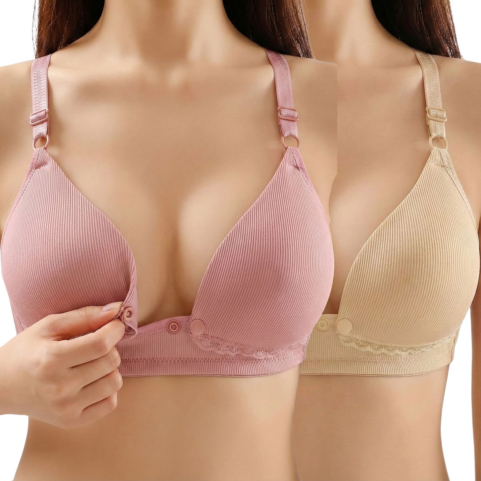 Pack of 2 Women Maternity/Nursing Lightly Padded Bra-image-41