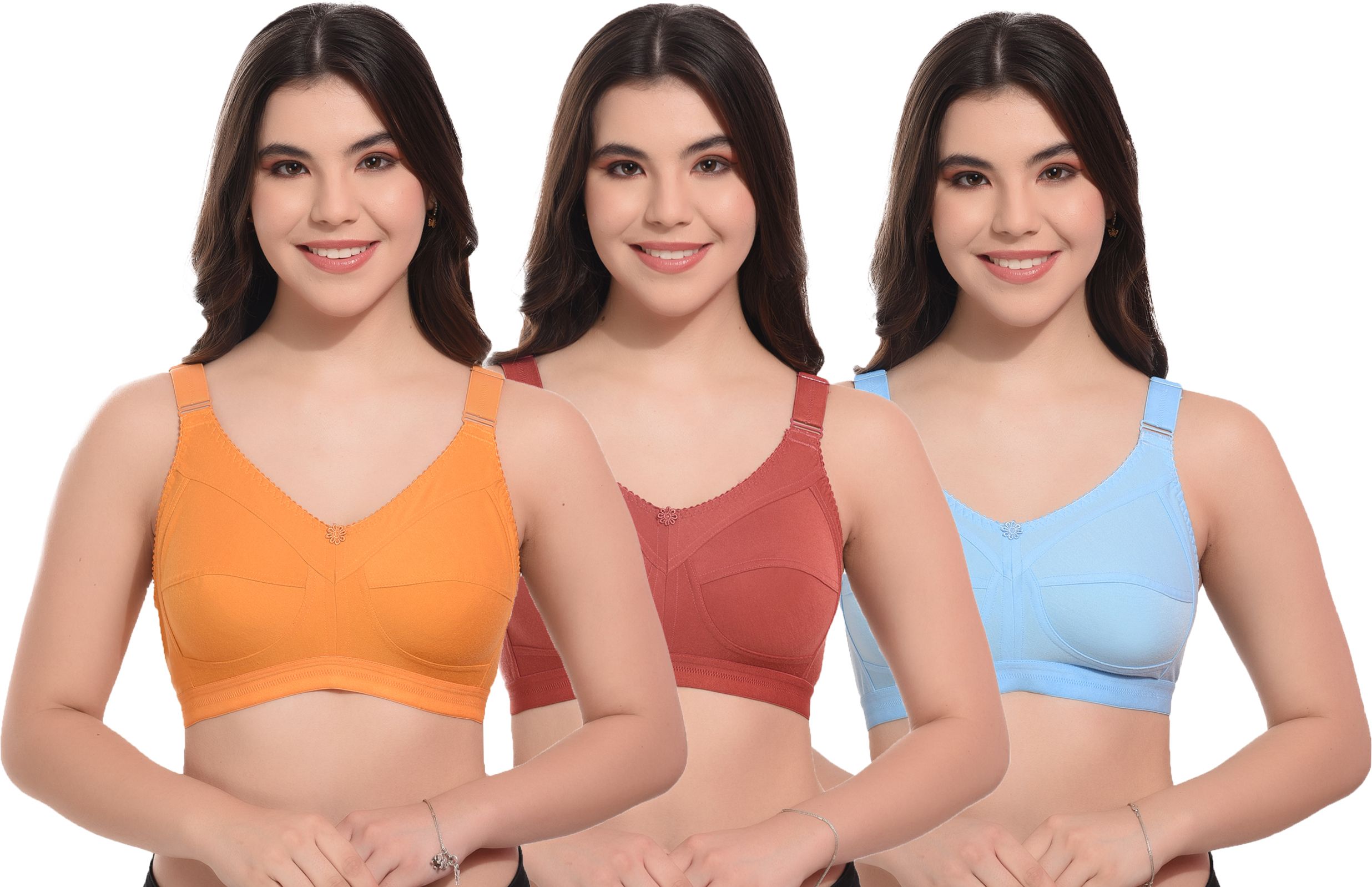 Pack of 3 Women Everyday Non Padded Bra