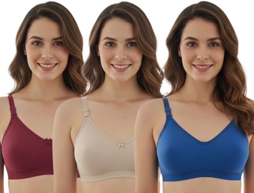 Pack of 3 Women Minimizer Non Padded Bra-image-32