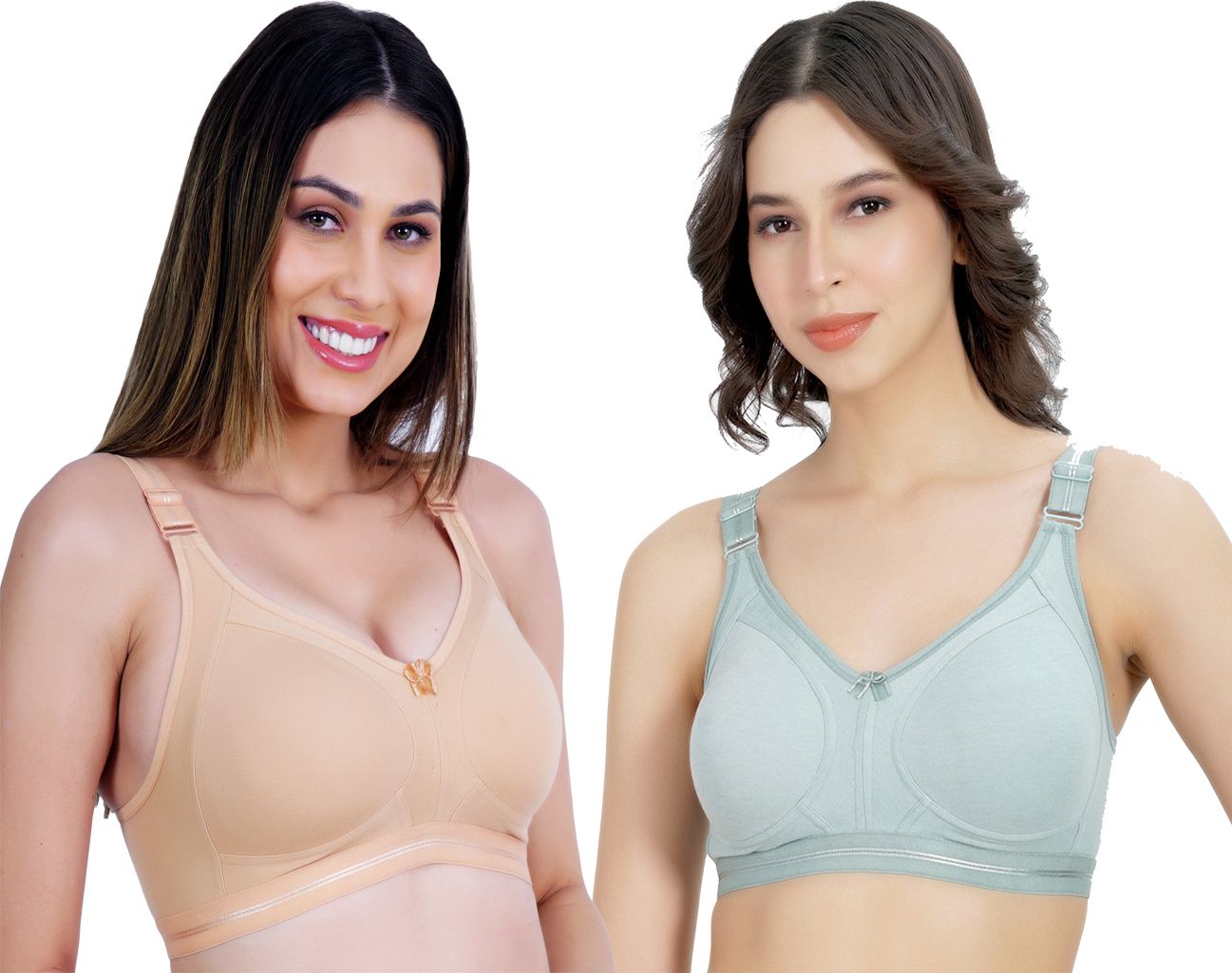 ladyland Pack of 2 Women T-Shirt Non Padded Bra-picture-41