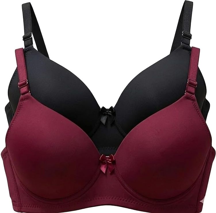 esoroucha Pack of 2 Women T-Shirt Lightly Padded Bra-picture-42