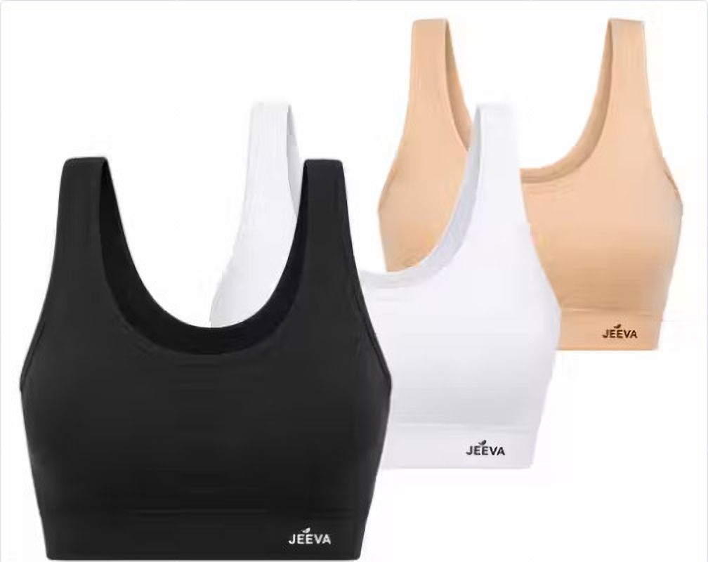 Pack of 3 Women Sports Non Padded Bra-image-35