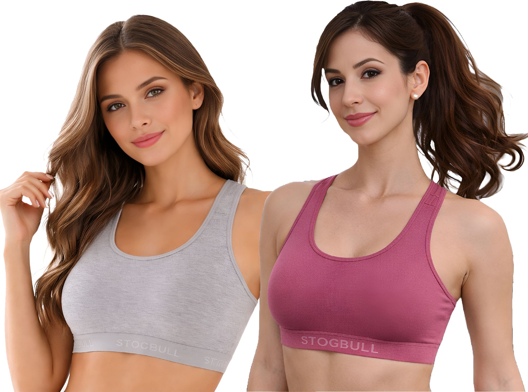 Pack of 2 Women Sports Non Padded Bra-image-34