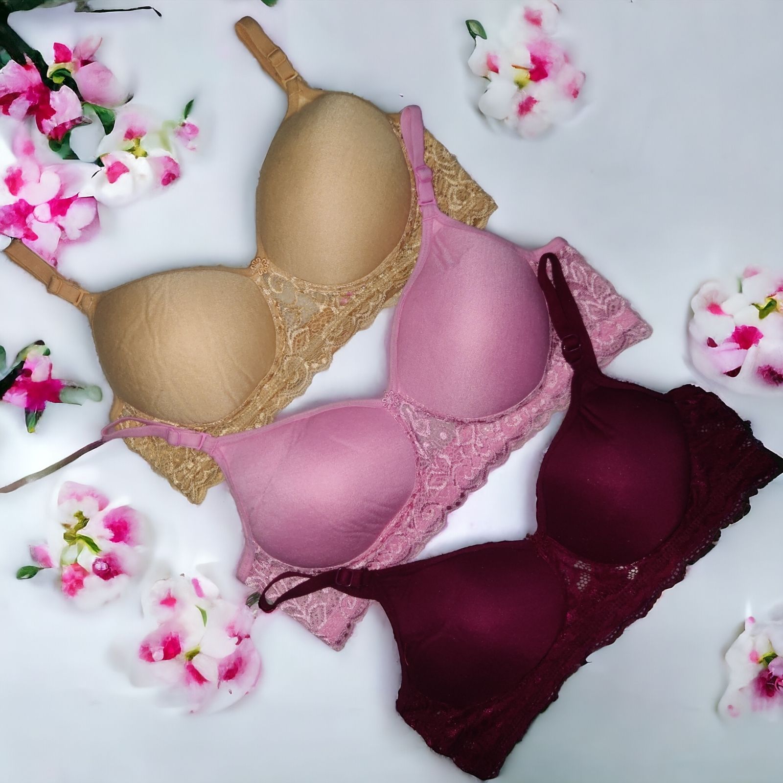 piylu Pack of 3 Women Push-up Lightly Padded Bra-picture-14