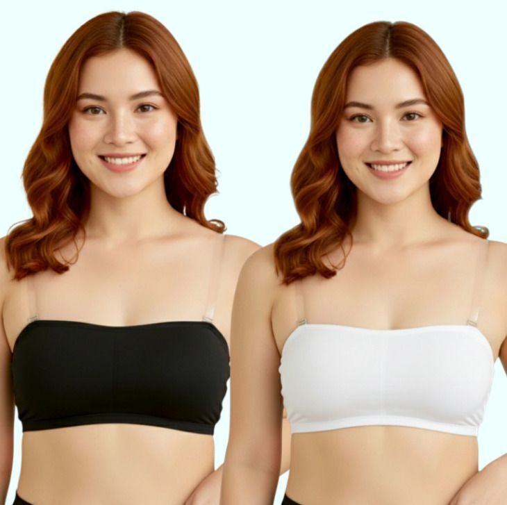 Pack of 2 Women Bandeau/Tube Lightly Padded Bra-image-24