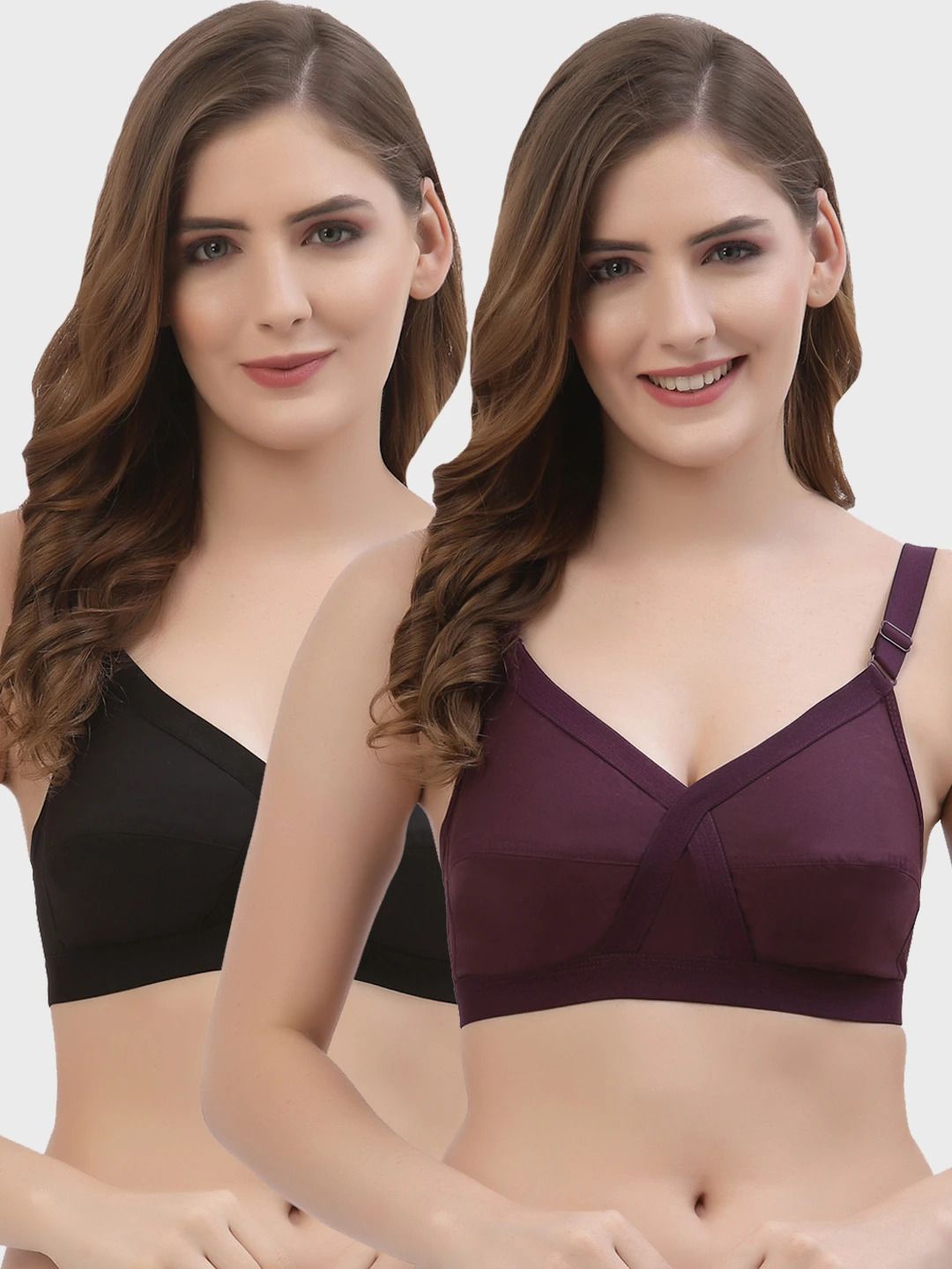 floret Pack of 2 Women Full Coverage Non Padded Bra-picture-12