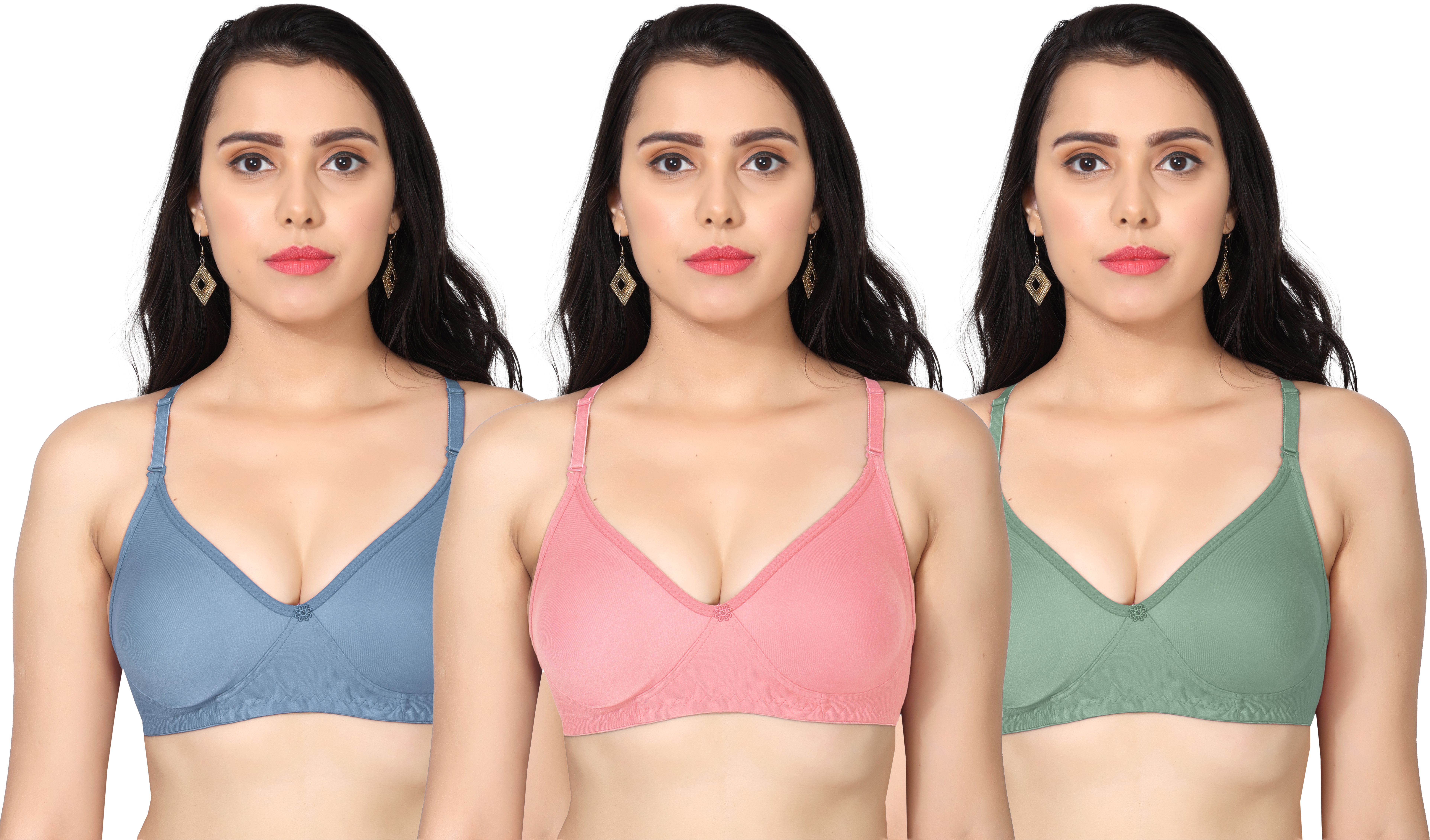 Pack of 3 Women Everyday Non Padded Bra