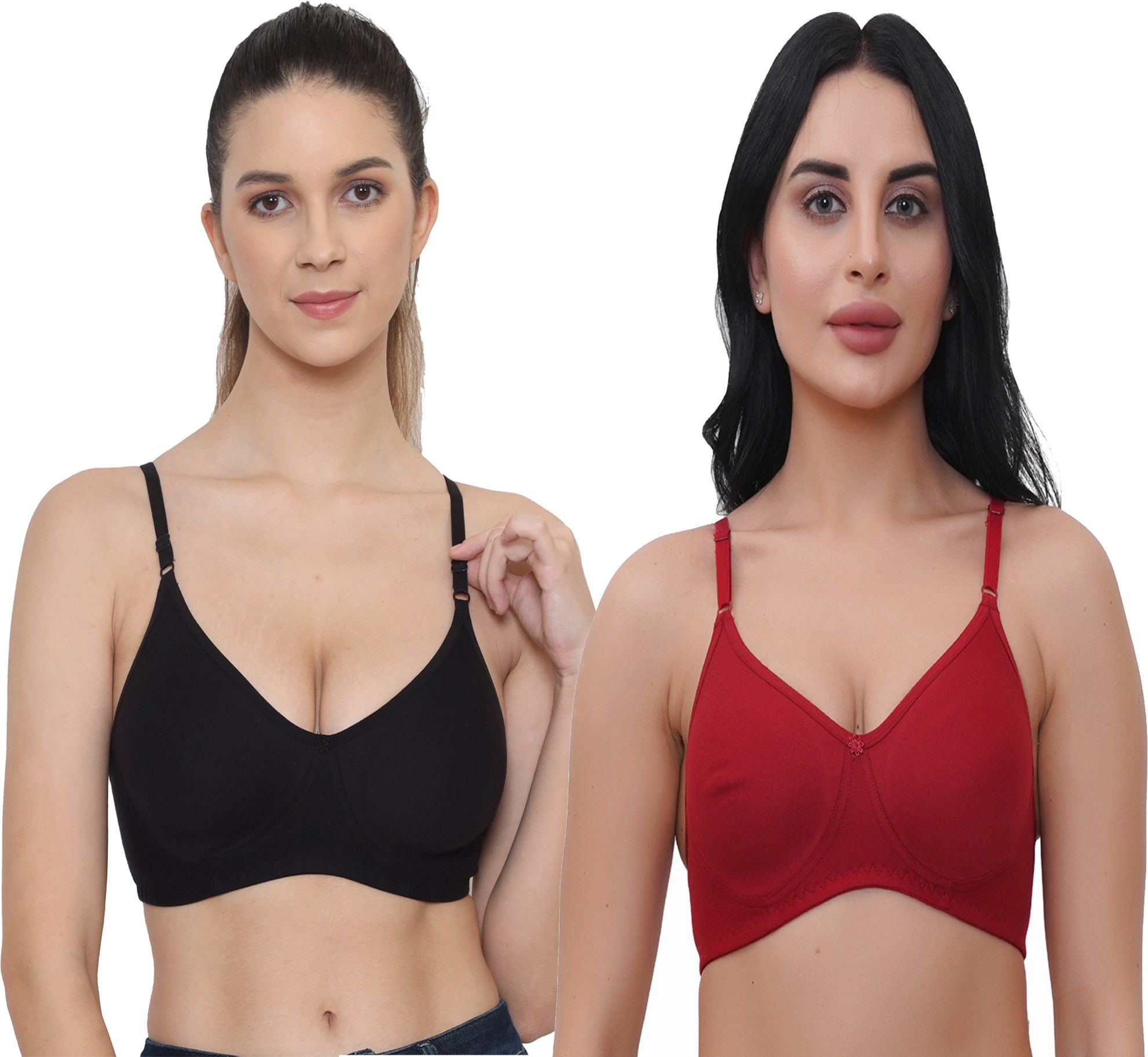 stogbull Pack of 2 Women Full Coverage Non Padded Bra-picture-10