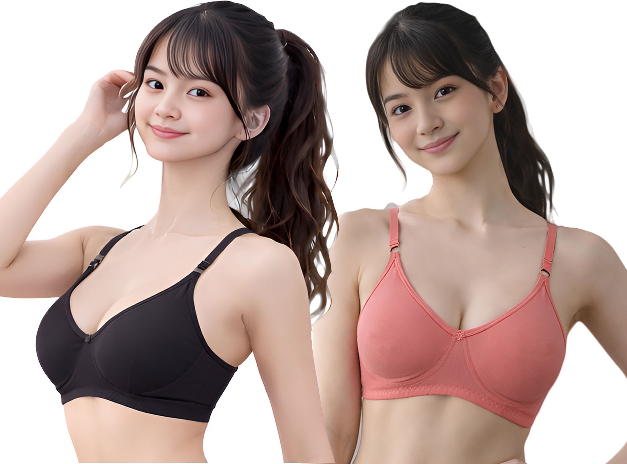 stogbull Pack of 2 Women T-Shirt Non Padded Bra-picture-15