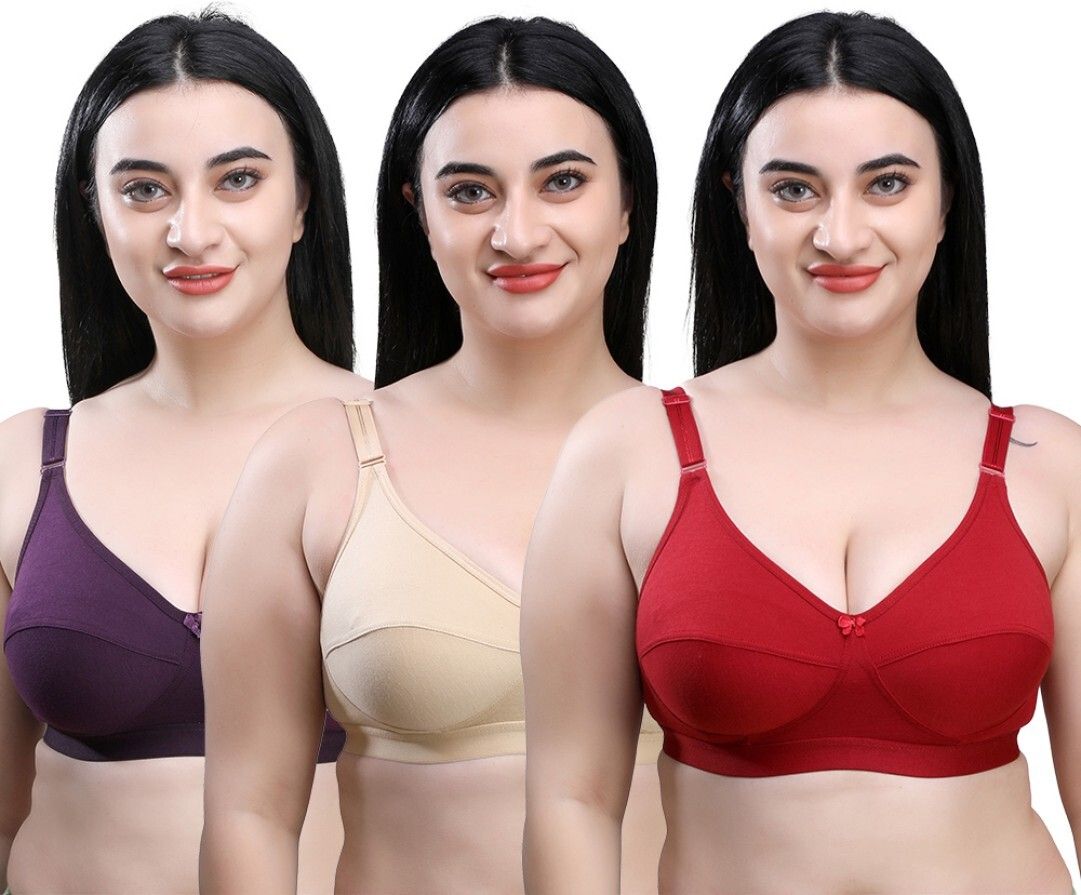 dolino Pack of 3 Women Everyday Non Padded Bra-picture-27