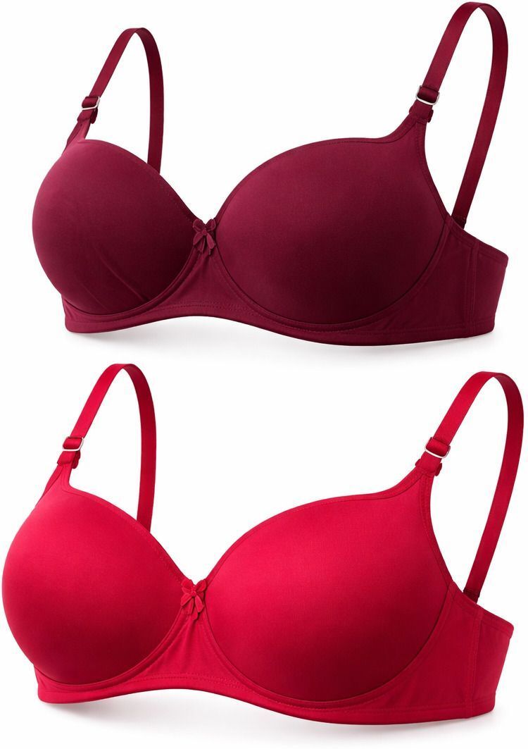 Pack of 2 Women T-Shirt Heavily Padded Bra-image-15