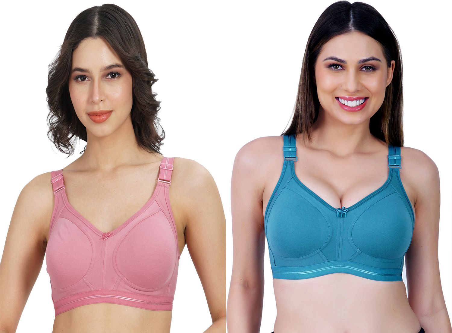 Pack of 2 Women T-Shirt Non Padded Bra
