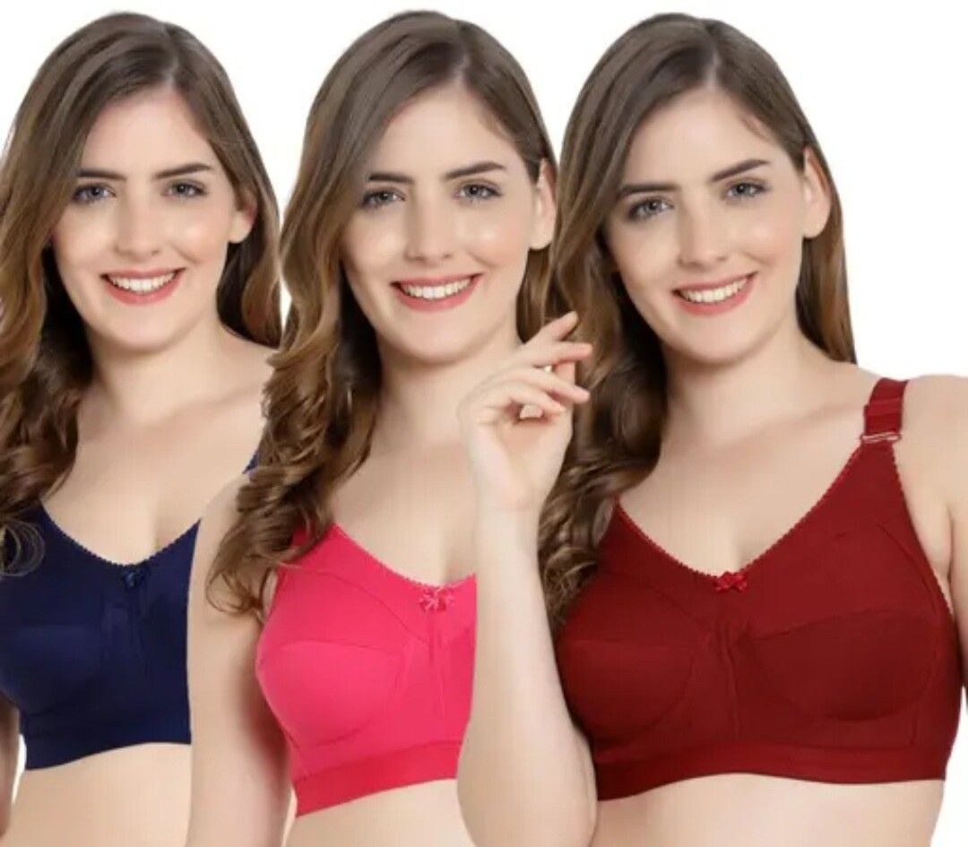 avyaya Pack of 3 Women Full Coverage Non Padded Bra-picture-22