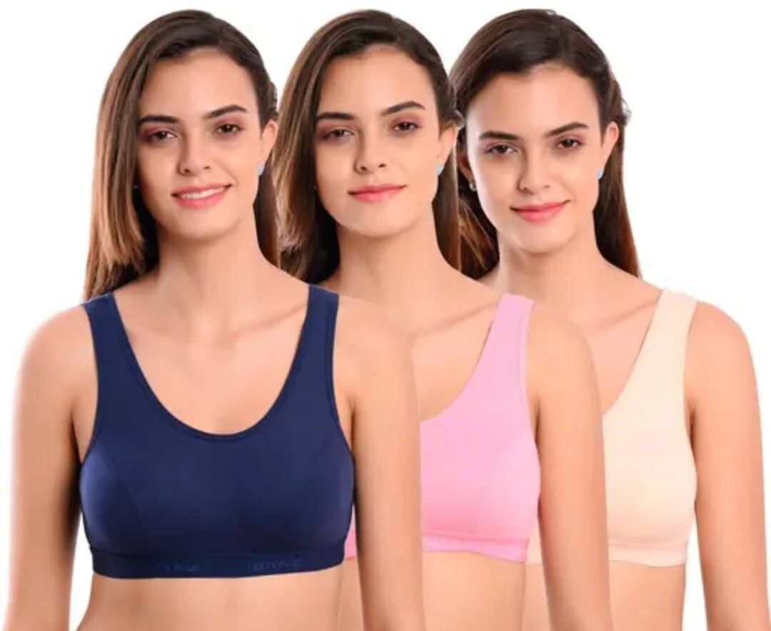 avyaya Pack of 3 Women Sports Non Padded Bra-picture-18