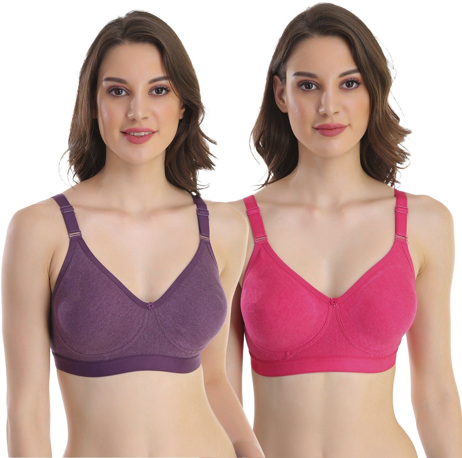 pooja ragenee Pack of 2 Women Full Coverage Non Padded Bra-picture-16