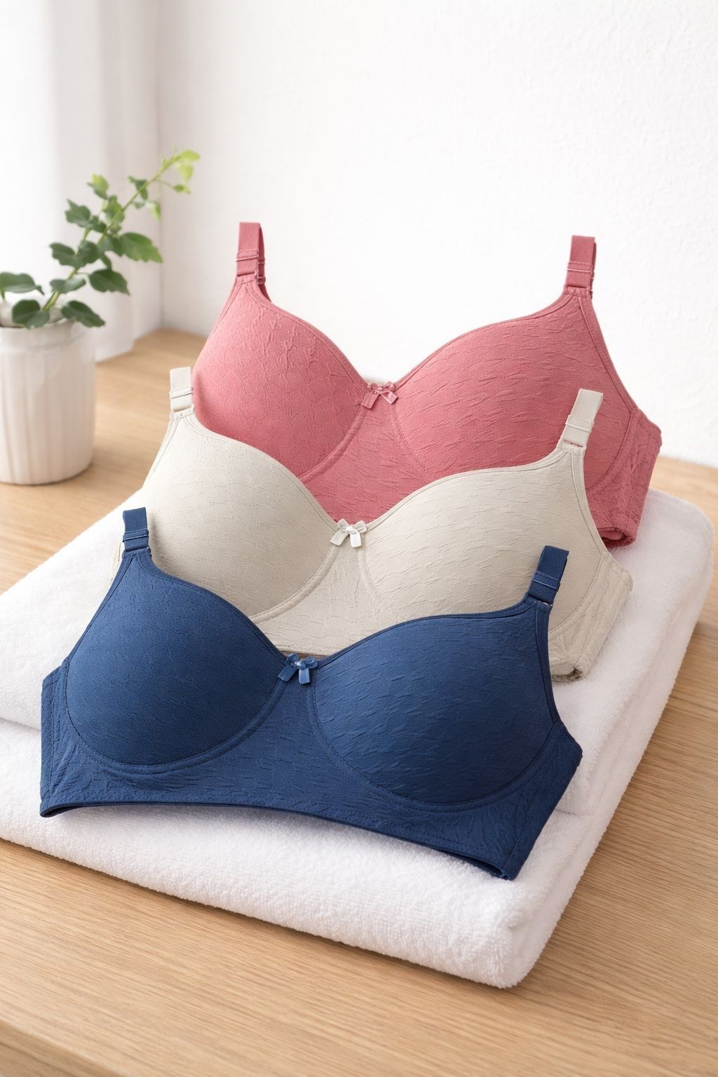 imsa moda Pack of 3 Women T-Shirt Lightly Padded Bra-picture-28
