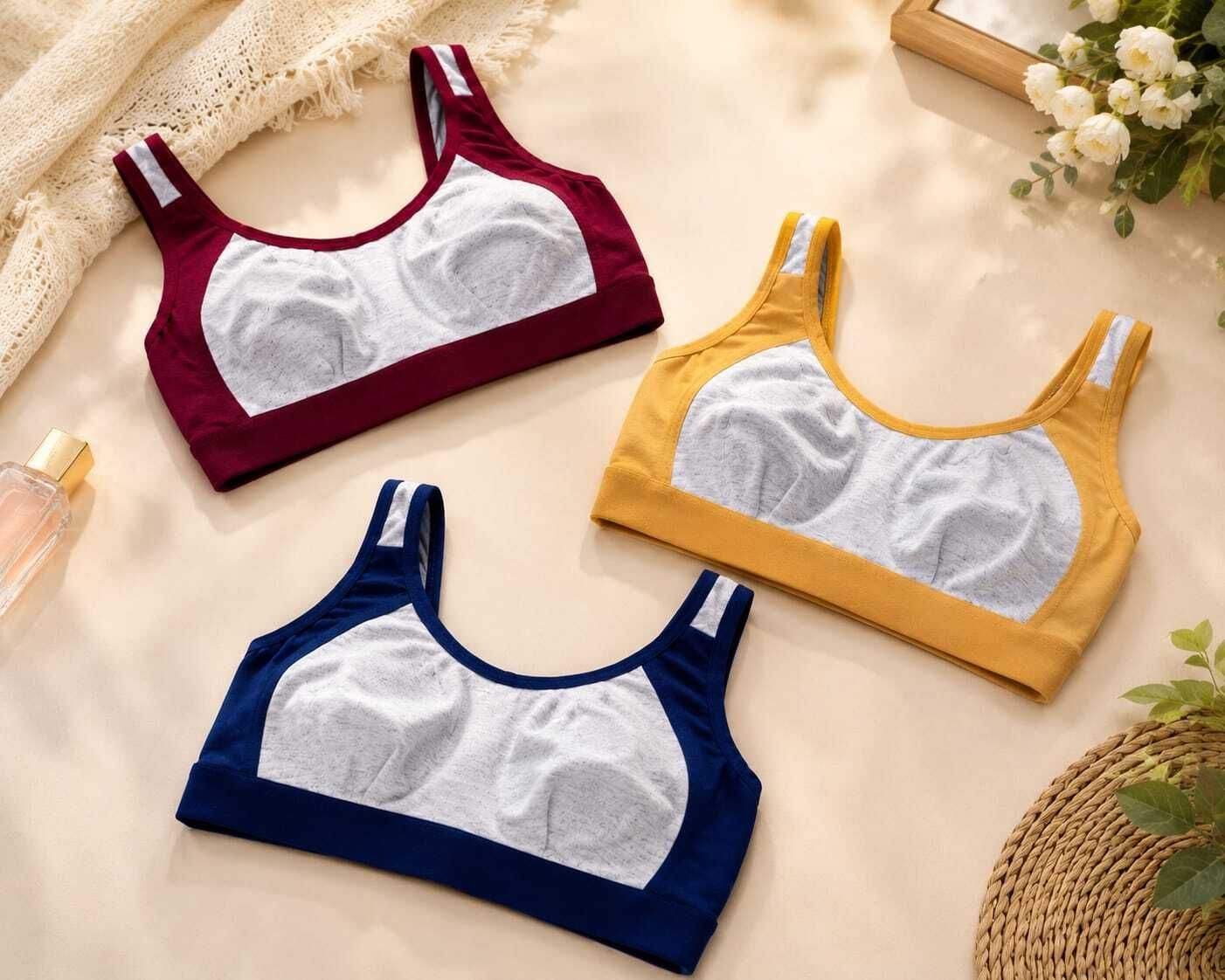 wonkey Pack of 3 Women Bralette Non Padded Bra-picture-39