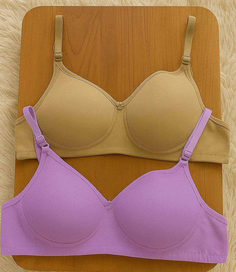 Pack of 2 Women T-Shirt Lightly Padded Bra-image-9