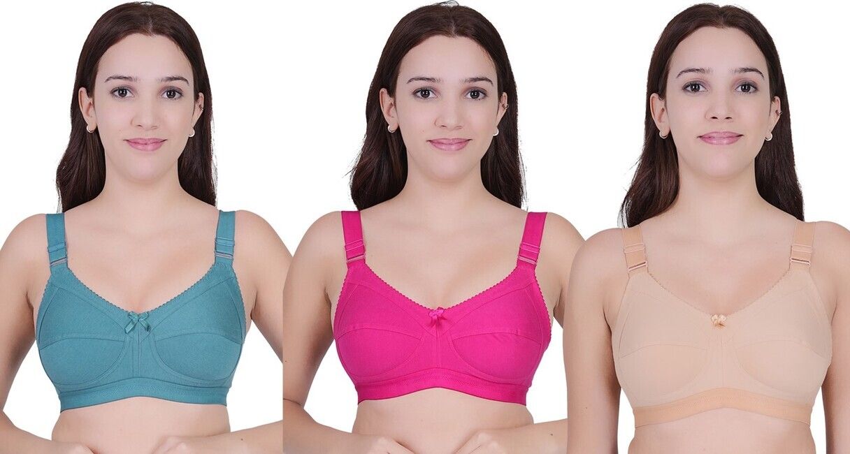 ladyland Pack of 3 Women T-Shirt Non Padded Bra-picture-17