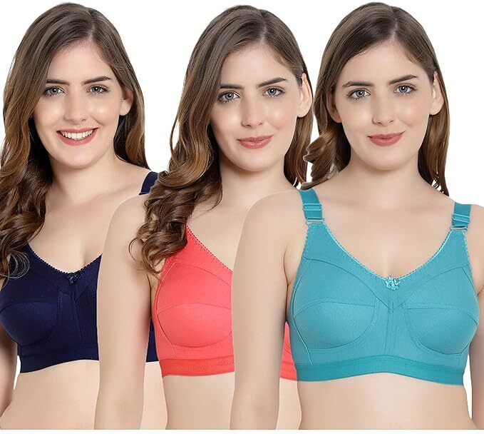 imsa moda Pack of 3 Women T-Shirt Non Padded Bra-picture-31