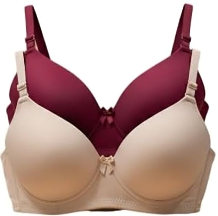 esoroucha Pack of 2 Women T-Shirt Lightly Padded Bra-picture-34