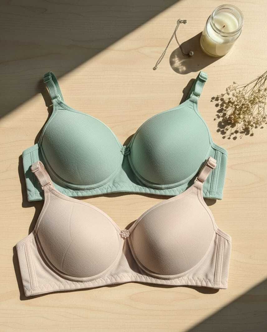 sutjena Pack of 2 Women T-Shirt Lightly Padded Bra-picture-35