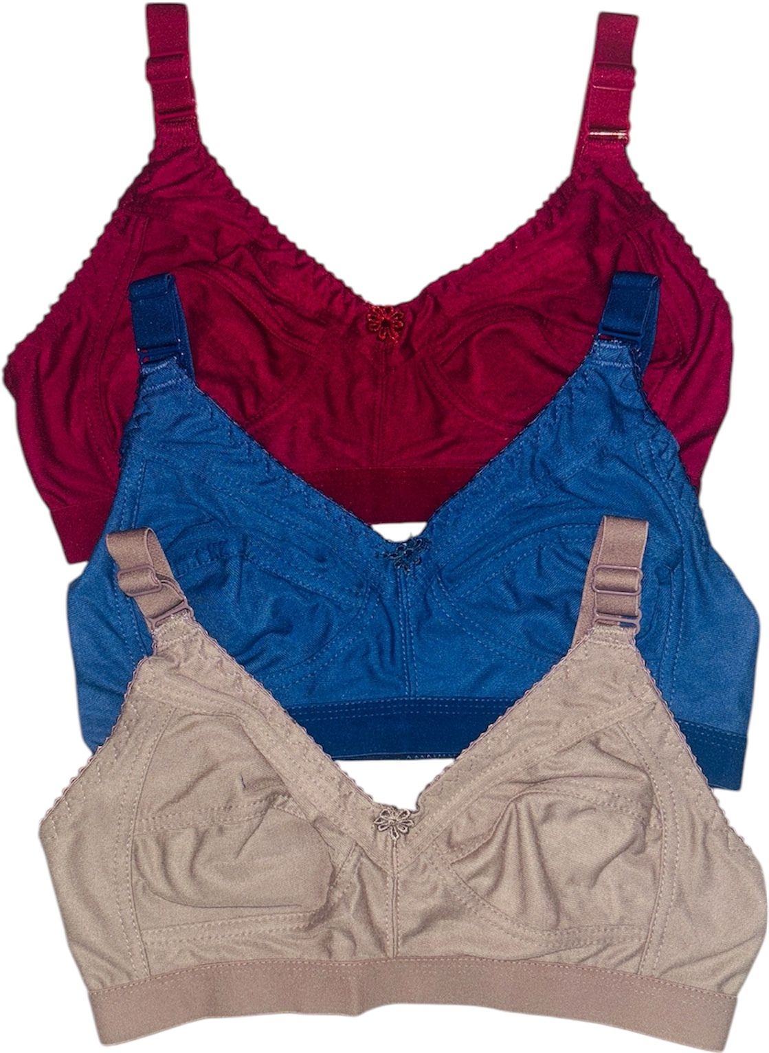 imsa moda Pack of 3 Women T-Shirt Non Padded Bra-picture-30