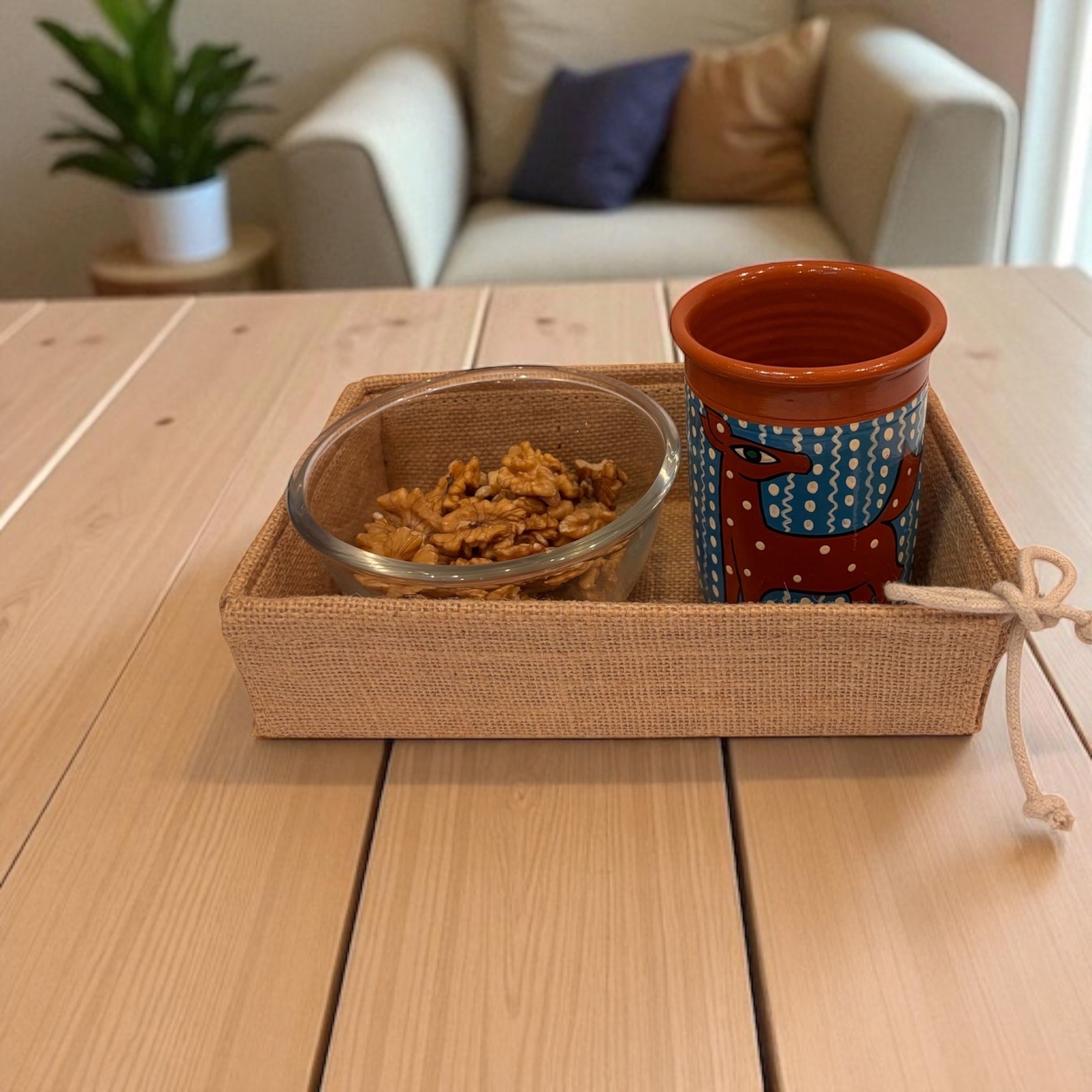 rustic knot Jute Bread Basket-picture-31