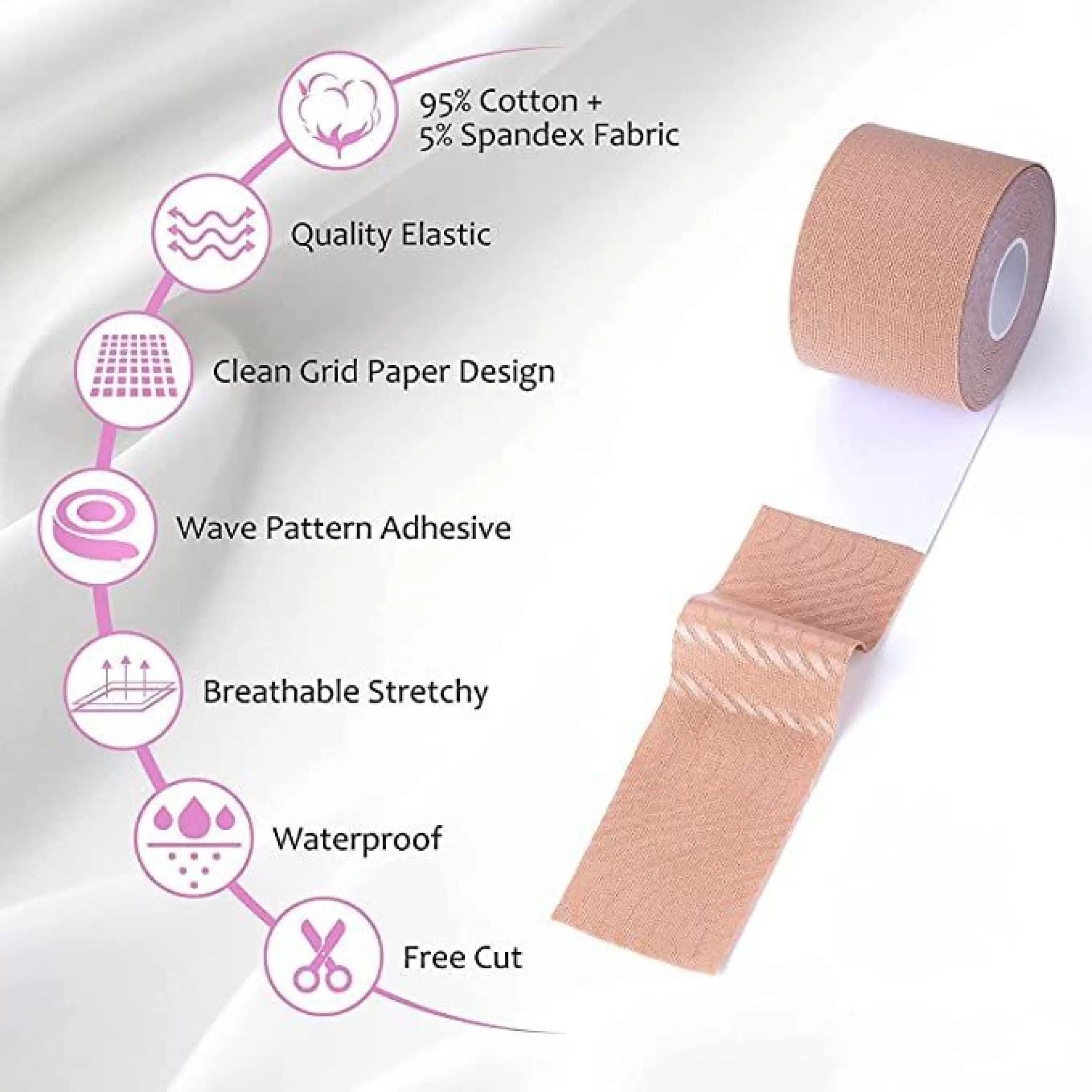 Multipurpose Tape for Women,Lifting Body Tape,Boob Tape for Breast Lift Nursing Breast Support Cushion
