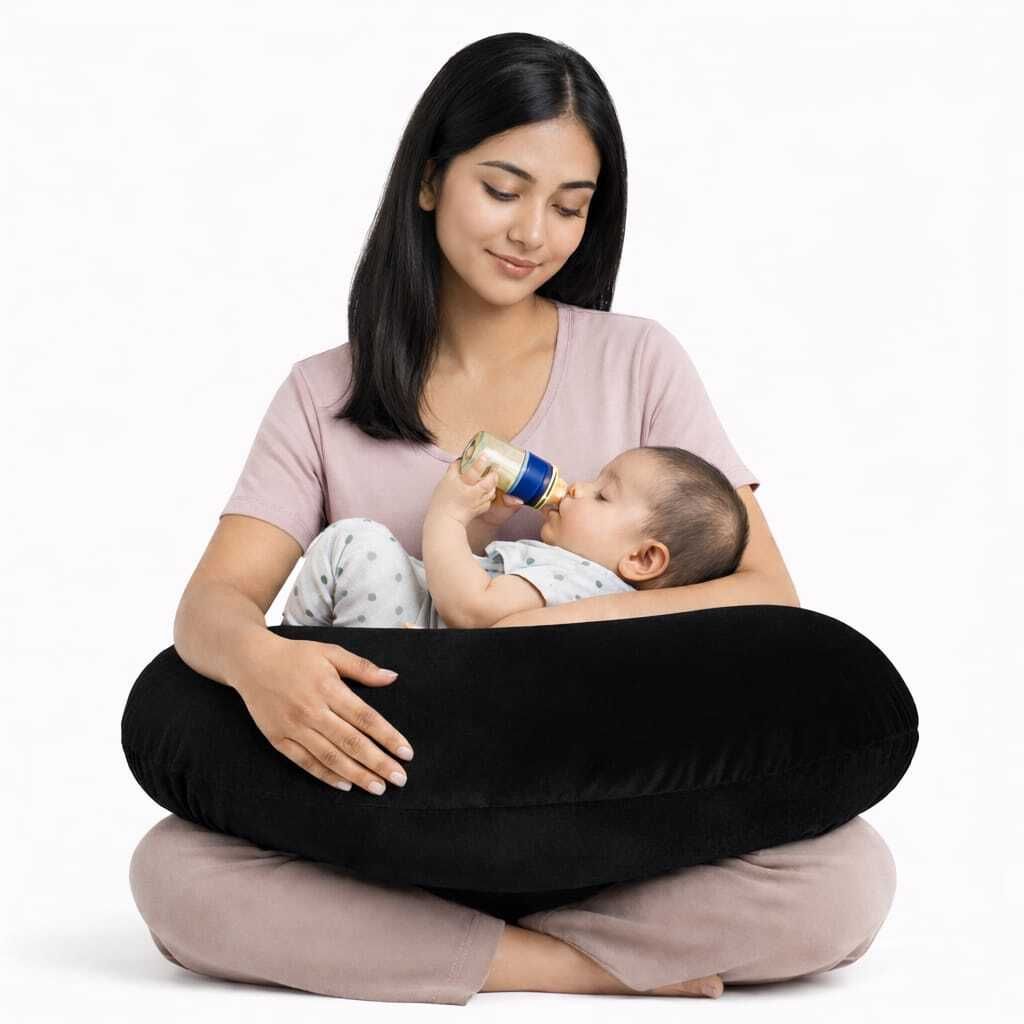goldenhub Breastfeeding Pillow for Baby Feeding & Nursing Support for Mom & newborns Breastfeeding Pillow-picture-27