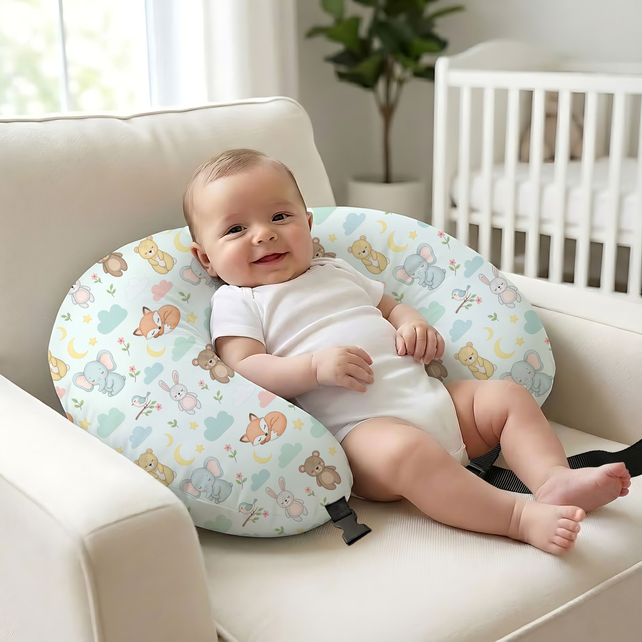 Baby Feeding Pillow for Newborn | Tummy Time & Sitting Support Pillow Breastfeeding Pillow-image-29