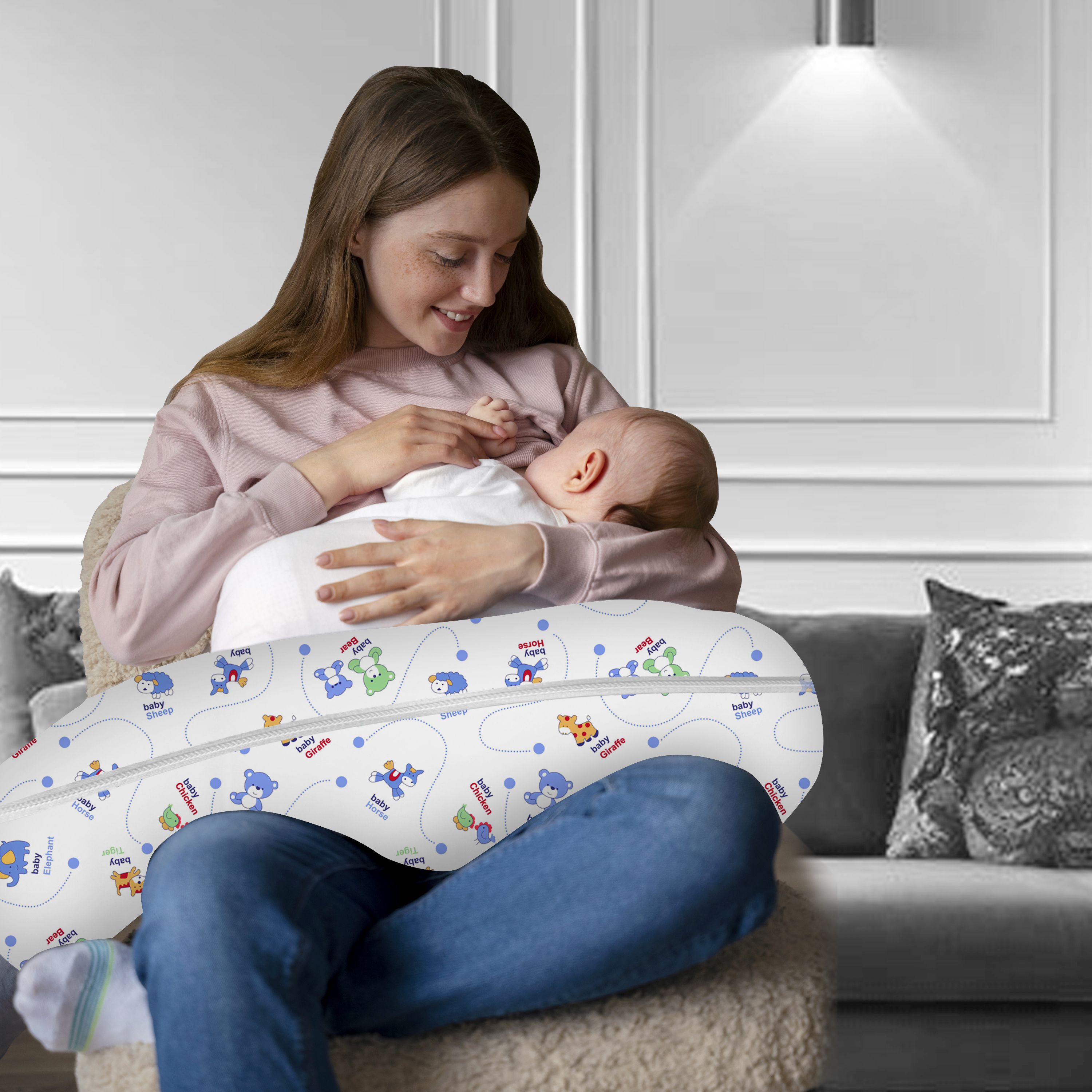 toysilo Baby Feeding Pillow for Newborn | Nursing Support Breastfeeding Pillow-picture-24
