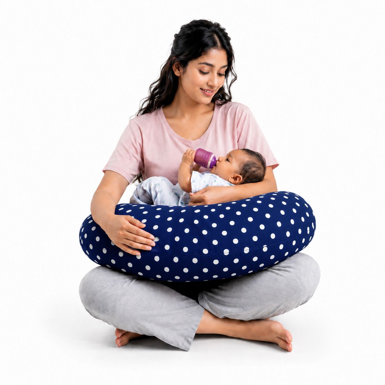 goldenhub Feeding Pillow for Mom & Baby | Soft cotton Nursing Pillow | C Shape baby pillow Breastfeeding Pillow-picture-30