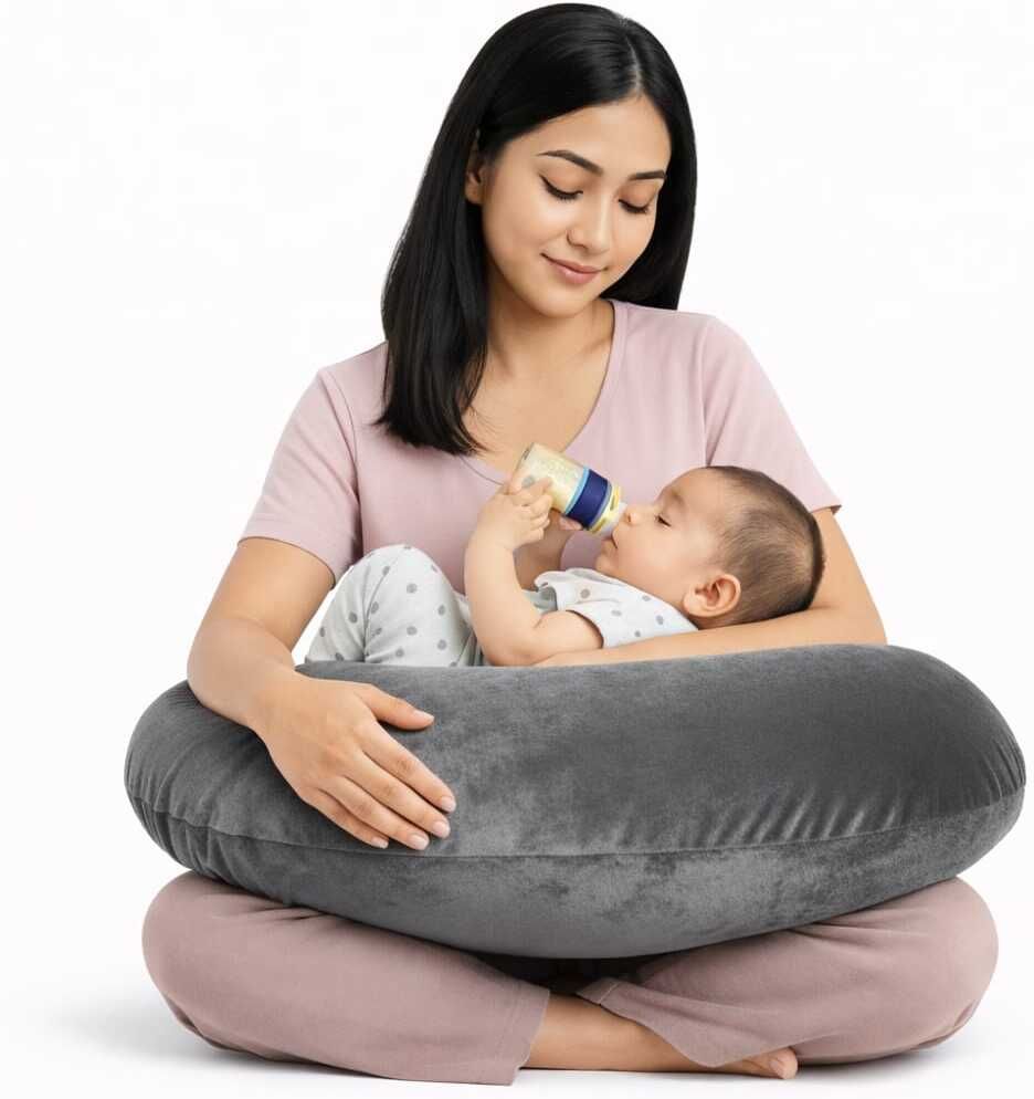 goldenhub Breastfeeding Pillow for Baby Feeding & Nursing Support for Mom & newborns Breastfeeding Pillow-picture-36